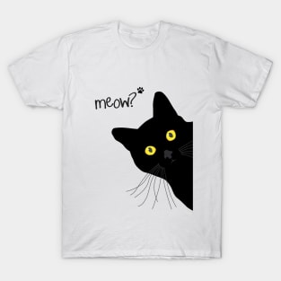 Meow! - Black Cat T-Shirt